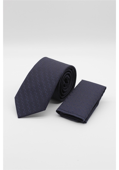 İmza Lacivert - Kırmızı Desenli 6 Cm Kravat 1090260113