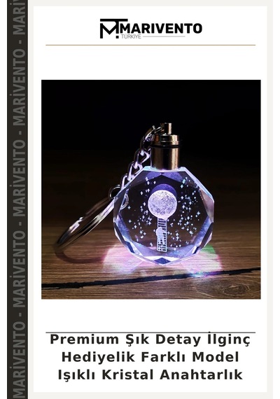 Premium Şık Detay İlginç Hediyelik Farklı Model Işıklı Kristal Anahtarlık