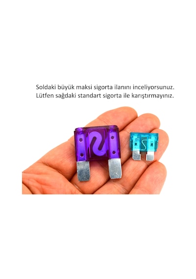 70A Kahverengi Şeffaf Büyük Maksi Bıçak Sigorta 70 Amper