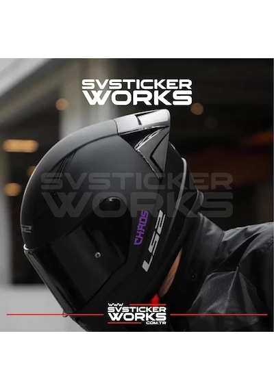 Chaos Vizör Sticker Kask Vizör Sticker Tüm Kasklar Uyumlu 1 Adet Mor