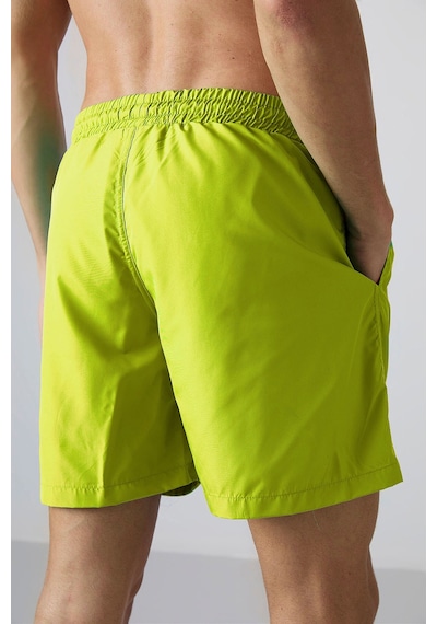 Tommylife Neon Sarı Hızlı Kuruyan Standart Fit Erkek Deniz Şortu - 81237