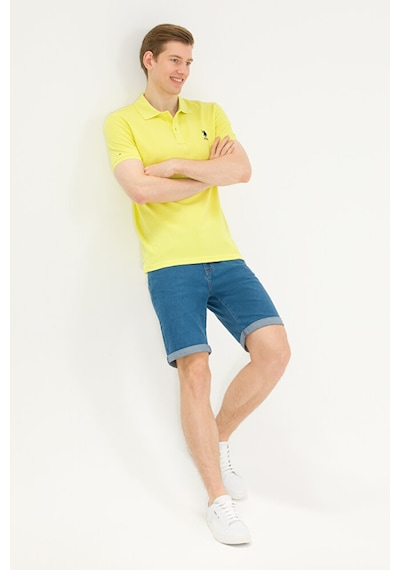U.S. Polo Assn. Erkek Saks Basic Polo Yaka Tişört 50263238-vr045 Yeşil