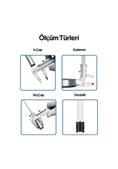 YSB 150 mm Standart Seri Mekanik Vidalı Kumpas - Ekonomik ve Dayanıklı -