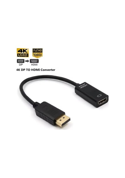 4k Displayport To Hdmı Görüntü Kablosu - Displayport Erkek'ten Hdmı Dişi'ye Ultra Hd Dönüştürücü Adaptör Dp To Hdmı Converter -jl-d1001k