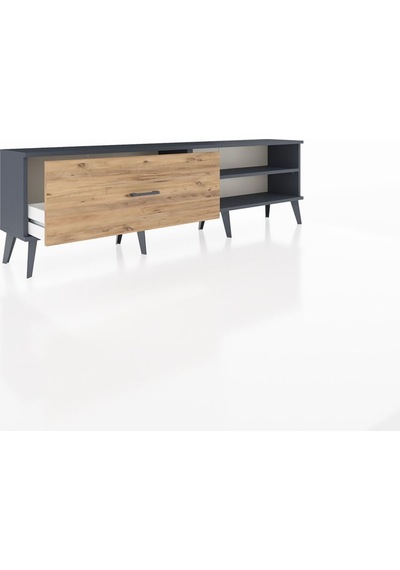 Arges Tv Ünitesi Tek Raflı Tek Çekmeceli 176x30x51 Antrasit-antrasit/çam Antrasıt/atlas Çam Arges Tv Ünitesi Tek Raflı Tek Çekmeceli 176x30x51 Antrasit-antrasit/çam Antrasıt/atlas Çam