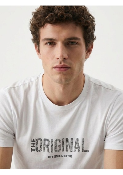 LOFT Regular Fit Erkek Tshirt K.kol Lf2042733 Q1.v1 Beyaz