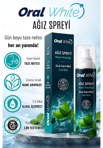 Oral White Ağız Kokusu Giderici Ve Önleyici Sprey 20 ML