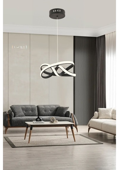Vino Riserva Model Siyah Renk Metal Salon Mutfak Oturma Yatak Odası Modern Led Sarkıt Avize Gold
