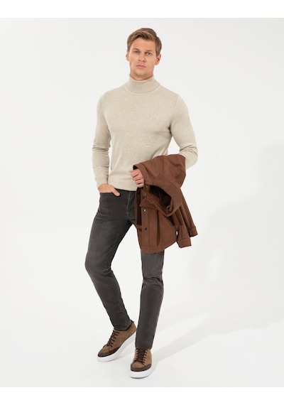 Pierre Cardin Erkek Kum Melanj Kazak /triko 50257158-vr123 Kum Melanj