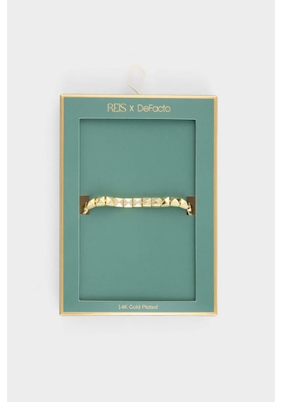 Defacto Reis X DeFacto Kare Figürlü Gold Bileklik G2697AXNS