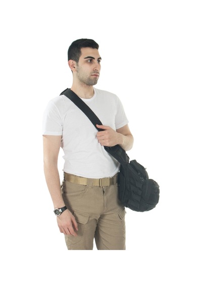 2AS Mıl-tec Cordura Çok Fonksiyonlu Siyah Omuz Çantası-3699
