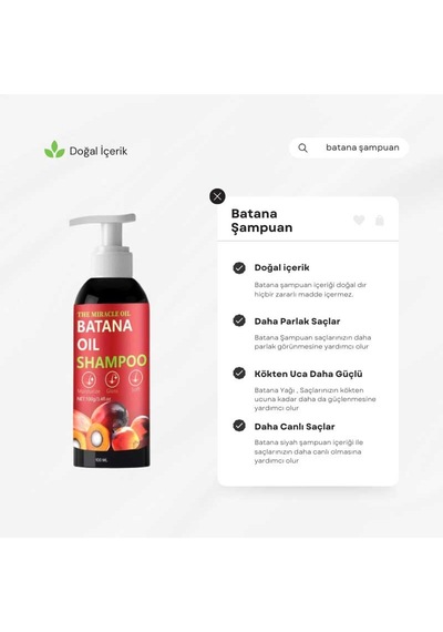 Batana Yağı Şampuanı 100 ML