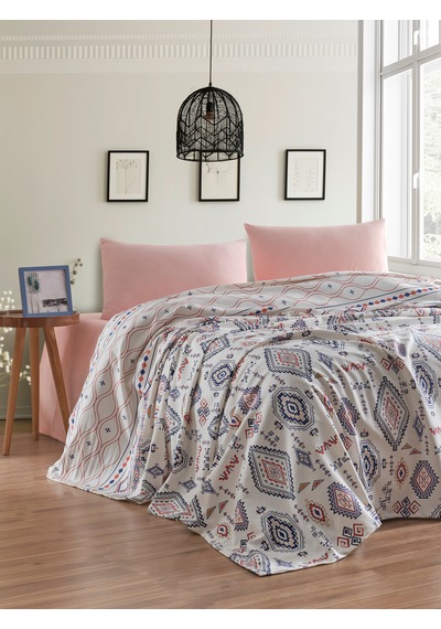 Loyal Home Çift Kişilik 4 Parça Pike Takımı 200x240 Cm Pudra