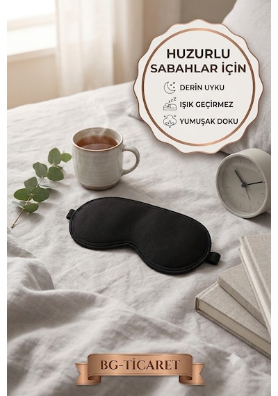 Ankaflex 2 Adet Uyku Göz Bandı Işık Geçirmez Uyku Maskesi Seyahat Dinlenme Ve Meditasyon İçin Siyah