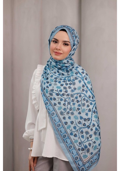 Mimiyum Alya Desen Soft Şal Bebe Mavisi