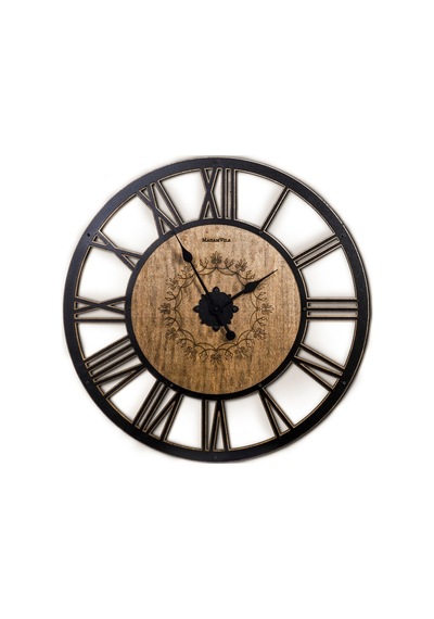 Dirty Wood Büyük Boy Dekoratif Ahşap Duvar Saati 74Cm - Madamvila