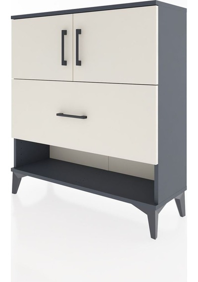 Arges Şifonyer 2 Raflı Tek Çekmeceli 2 Kapaklı 88x30x96 Antrasit-aytaşı Antrasit Arges Şifonyer 2 Raflı Tek Çekmeceli 2 Kapaklı 88x30x96 Antrasit-aytaşı Antrasit