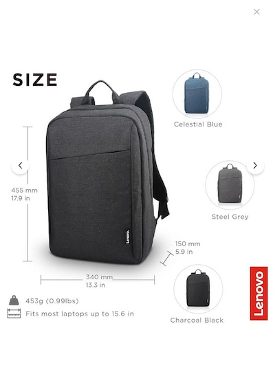 Lenovo 400 Kablosuz Mouse Gy50r91293 + Lenovo B210 4x40t84058 15.6" Laptop Sırt Çantası Gri Gri - Siyah
