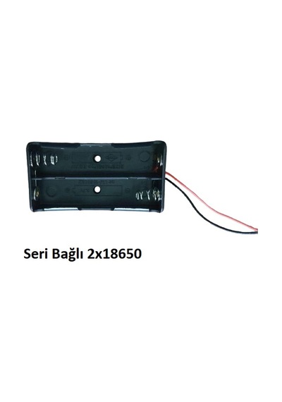 Meltis 18650 Kablolu Pil Yuvası 2 X18650 Seri Bağlı (2 Adet)
