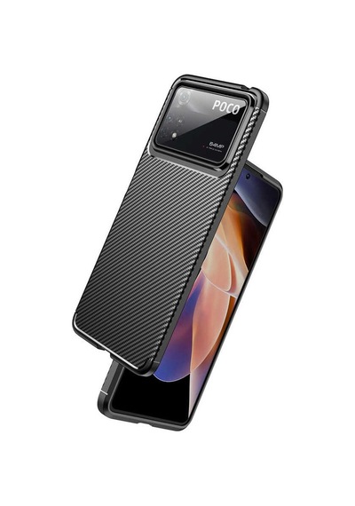 Xiaomi Poco X4 Pro 5G Kılıf Zore Negro Karbon Tasarım Silikon Kılıf