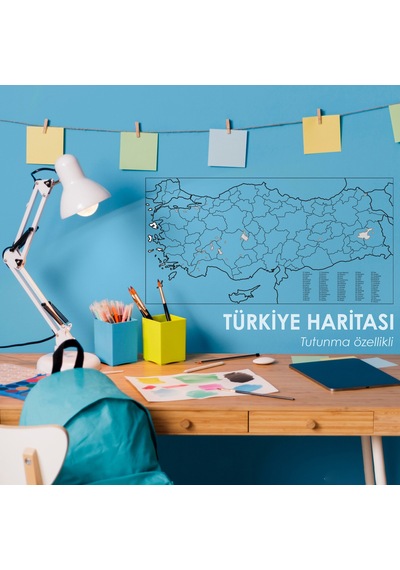 Türkiye Haritası Statik Kağıt Tahta
