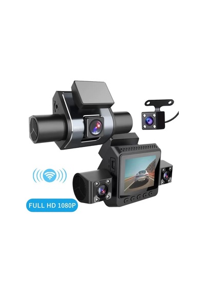 Araç İçi Kamera 4 Kameralı 170 Derece Açılı Yol Takip İç Mekan Ve Arka Kamera Kayıt 1080p Fullhd