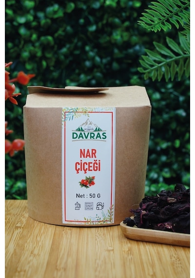 Davras Organik Hibisküs Nar Çiçeği 50 G