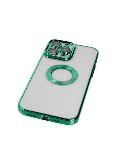 Apple iPhone  Uyumlu  14 Pro Kılıf Slot Silikon - Köknar Yeşili