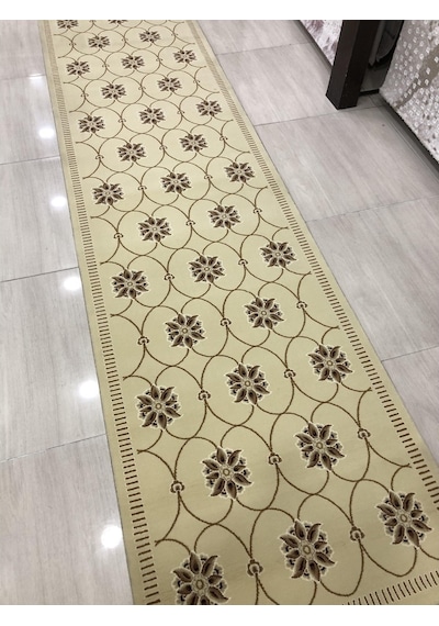 Saray Halı Tifanny 10545 R 80X300 Kahve Krem 3 Metre Yolluk !