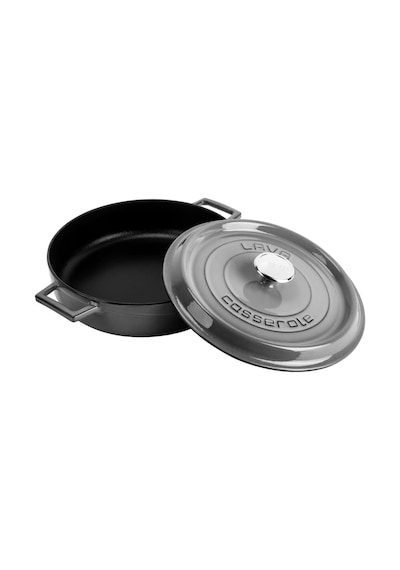 Metal Premium Serisi - Döküm Çok Amaçlı Tencere, Yuvarlak, 28 Cm, Majolik Gri Belirtilmemiş