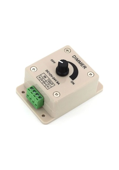 Manuel Led Dimmer 12-24v 8a Ayarlanabilir Parlaklık Kontrol