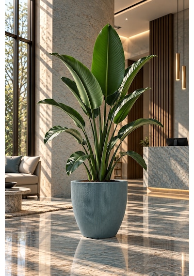 Bostann Dekoratif Saksı - Botonıa 030 - 50l - Gri 50 Lt