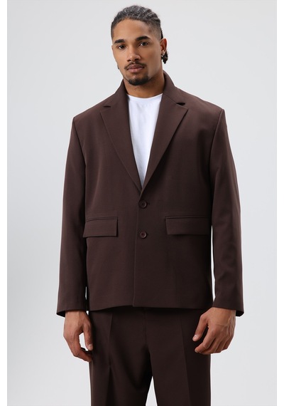 Vamos Oversize Takım Elbise Koyu Kahve