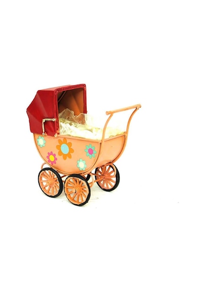 Dekoratif Metal Bebek Arabası Biblo Vintage Hediyelik Arbltgsaseı699r5rın