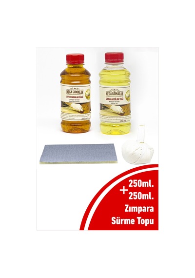 Mega Gomalak Doğal Ahşap Cila Seti Şeffaf Gomalak Cilası 250 ML + Gomalak Cilası Yağı 250 ML + Sürme Topu + Zımpara
