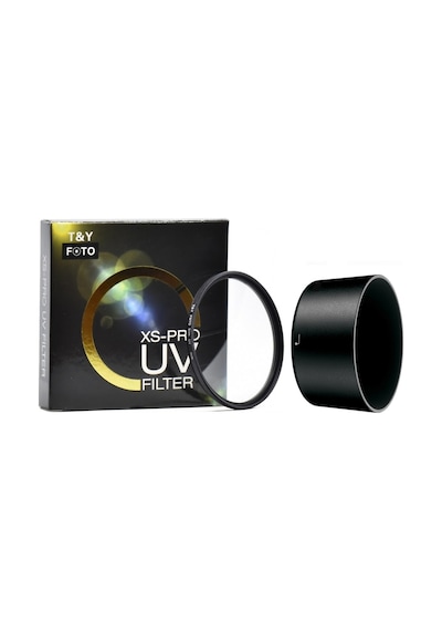 Nikon Af-s Dx Vr 55-200mm F/4-5.6g If-ed Lens Için 52mm Xs-pro Slim Uv Filtre + Hb-37 Parasoley