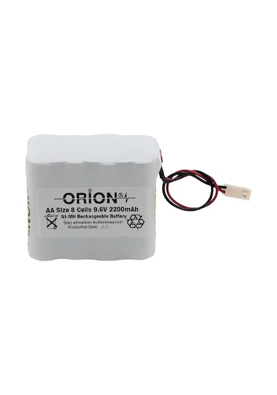 Orion 9.6V Aa 2200Mah Ni-Mh Konnektörlü Şarjlı Pil