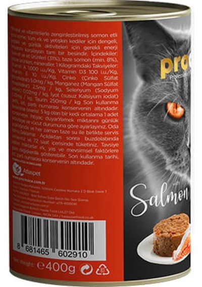Pro Choice Adult Somonlu Yetişkin Kedi Konservesi 12 x 400 G