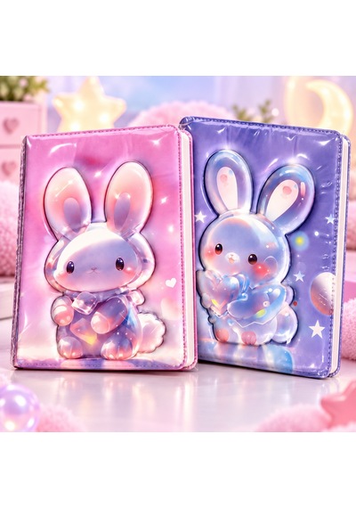 Mikro Puffy Pf-130 Cute Bunny Not Defteri Çok Renkli