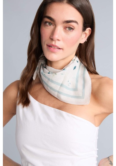 Defacto Kadın Desenli Pamuklu Bandana E6172ax26smbe2 Mavi-be2