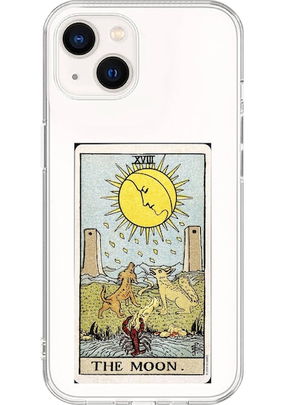 Apple Uyumlu iPhone 13 Mini Şeffaf Kılıf The Moon Tasarımlı