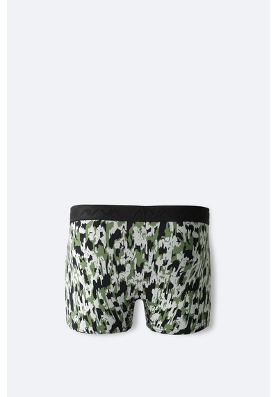 Avva Erkek Haki Desenli Pamuklu Tekli Regular Fit Boxer A42y9530
