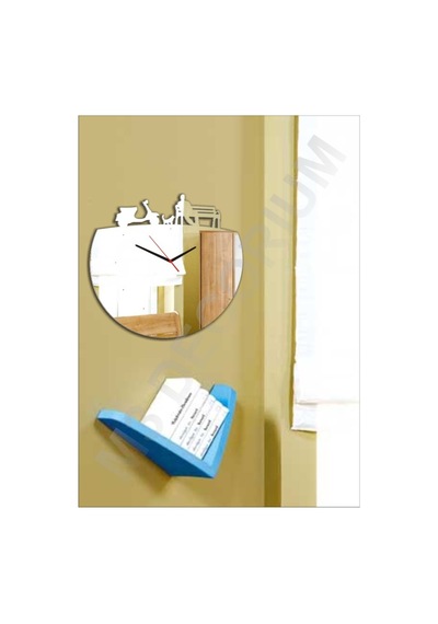 M3 Decorium Nostaljik Hediye Ayna Saat Beyaz