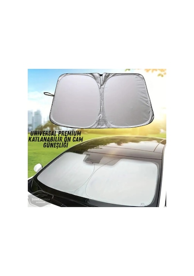 Bay Premium Katlanır Oto Ön Arka Cam Güneşliği Metalize Isı Yalıtımlı Çantalı 150x70cm Najmaddin