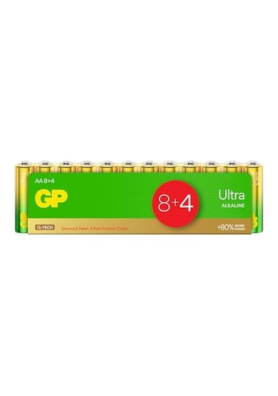Gp Batteries G-tech Ultra Alkalin Kalem Lr6 - Aa Boy 1.5v Pil 12'li Shrink
