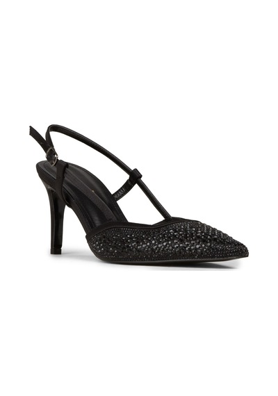 Deery Kadın Siyah Taş Detaylı Slingback Stiletto - Rd140zsyhm01 siyah