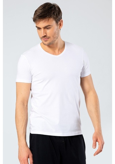 Cacharel Erkek Likralı V Yaka T-Shirt - 539848061