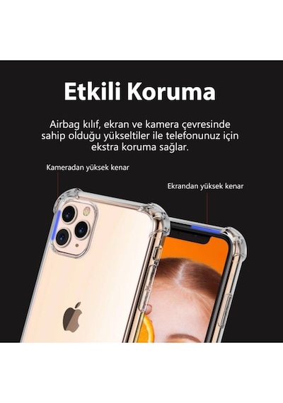 Huawei P30 Pro Uyumlu Darbeye Dayanıklı Köşe Korumalı Kılıf Anti Şok Şeffaf Kapak Şeffaf
