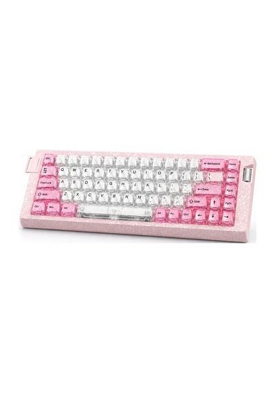Ajazz Ak680 V3 8000 Hz Manyetik Rgb Oyuncu Klavyesi Beyaz Pembe Thunder Crystal
