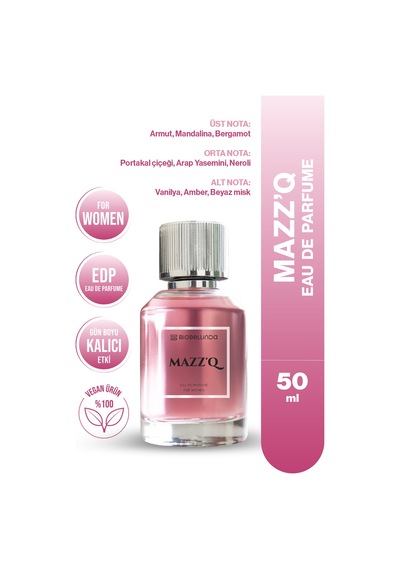 Mazz'q Eau De Parfume For Women 50 Ml Çiçeksi